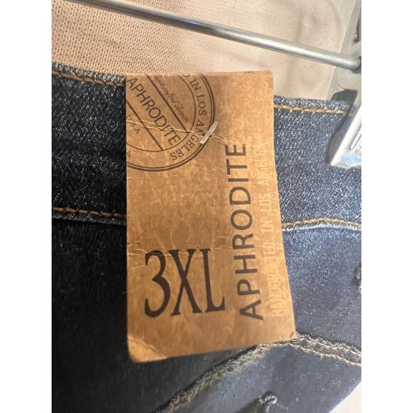 NWT Aphrodite women’s blue jeans size 3XL distressed back pockets stretch high w - Picture 7 of 12